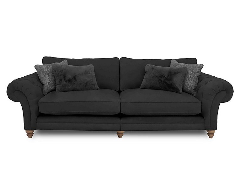 Boutique Collection - Blenheim Grand Split Frame Classic Back Sofa - Marlborough Raven with Oak Feet