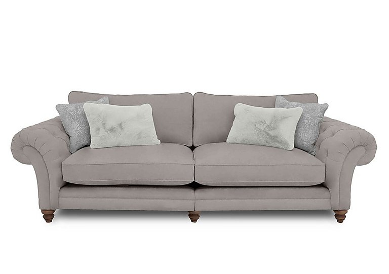Boutique Collection - Blenheim Grand Split Frame Classic Back Sofa - Marlborough Silver with Walnut Feet