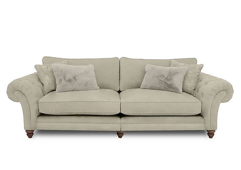 Boutique Collection - Blenheim Grand Split Frame Classic Back Sofa - Marlborough Wicker Mink with Walnut Feet