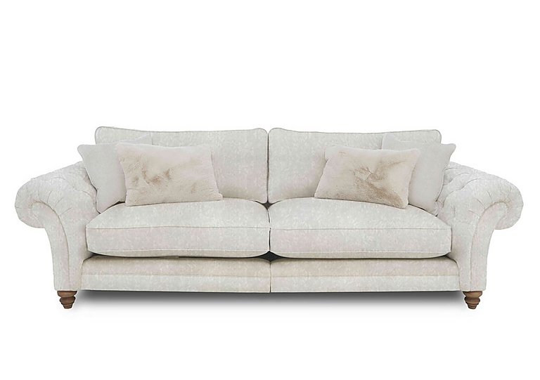 Boutique Collection - Blenheim Grand Split Frame Classic Back Sofa - Savoy Ivory with Walnut Feet