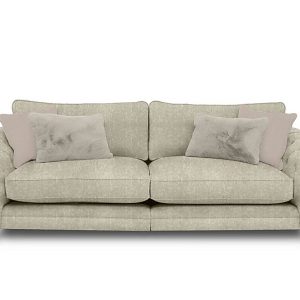 Boutique Collection  Blenheim Grand Split Frame Classic Back Sofa  Savoy Mink with Walnut Feet | Bed Sava