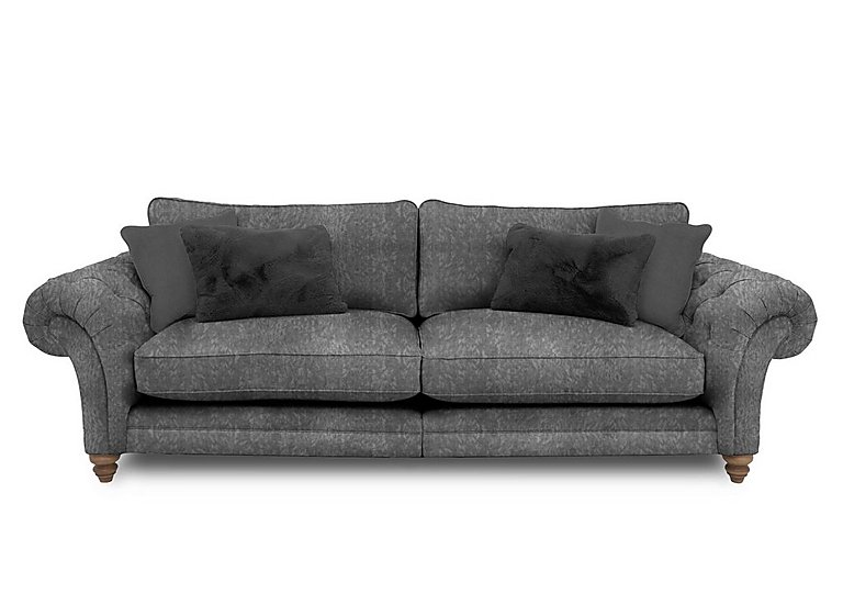 Boutique Collection - Blenheim Grand Split Frame Classic Back Sofa - Savoy Raven with Walnut Feet