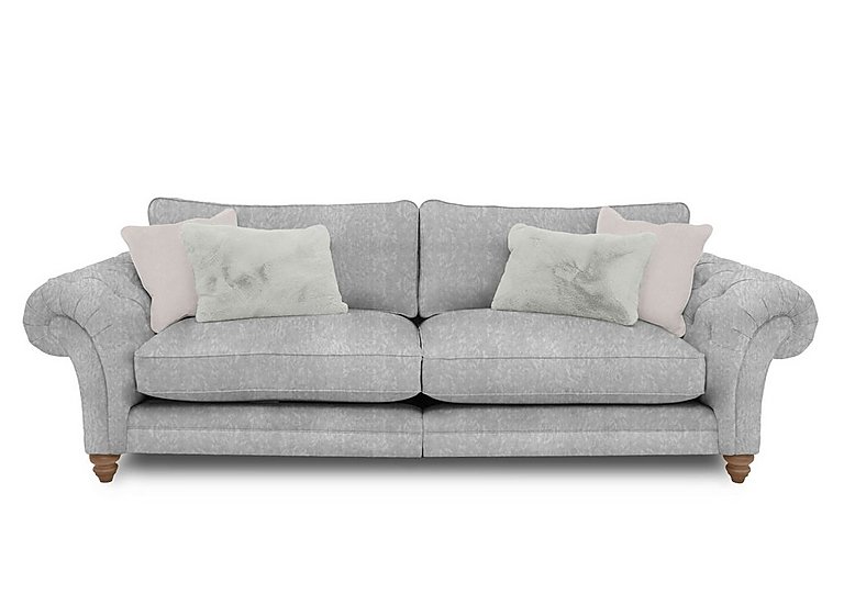 Boutique Collection - Blenheim Grand Split Frame Classic Back Sofa - Savoy Silver with Oak Feet