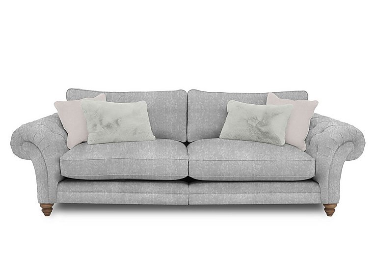 Boutique Collection - Blenheim Grand Split Frame Classic Back Sofa - Savoy Silver with Walnut Feet