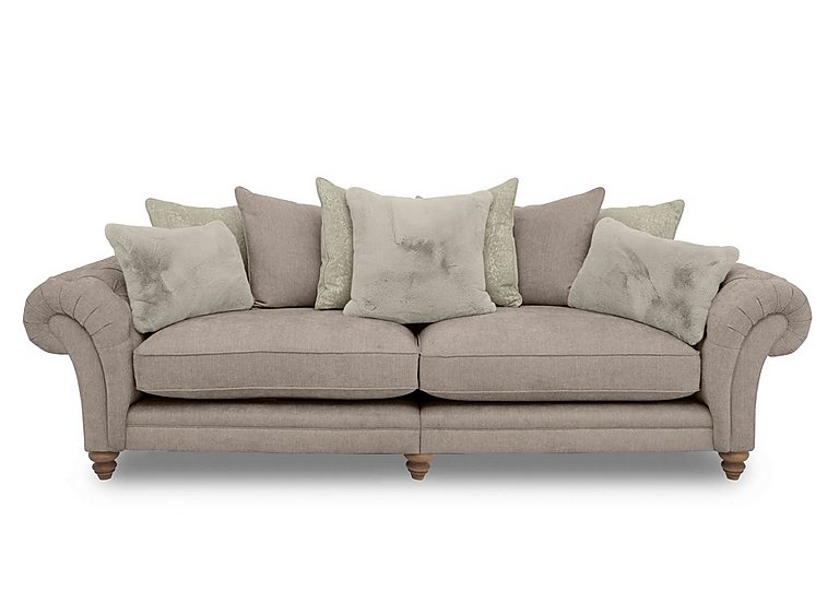 Boutique Collection - Blenheim Grand Split Frame Scatter Back Sofa - Darwin Mink with Oak Feet