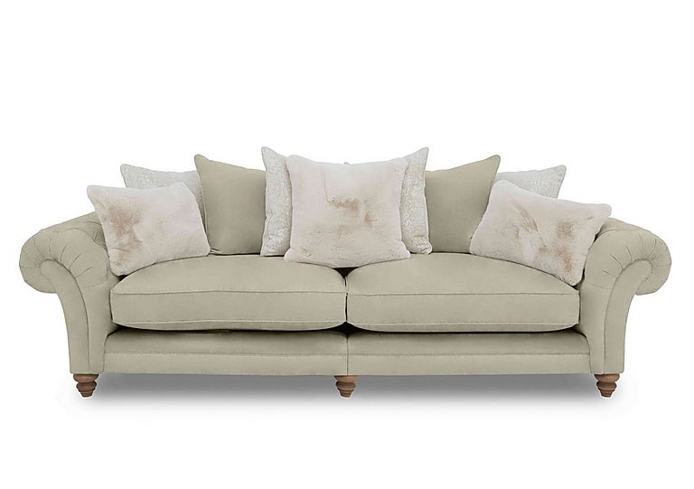 Boutique Collection - Blenheim Grand Split Frame Scatter Back Sofa - Marlborough Wicker Ivory with Oak Feet