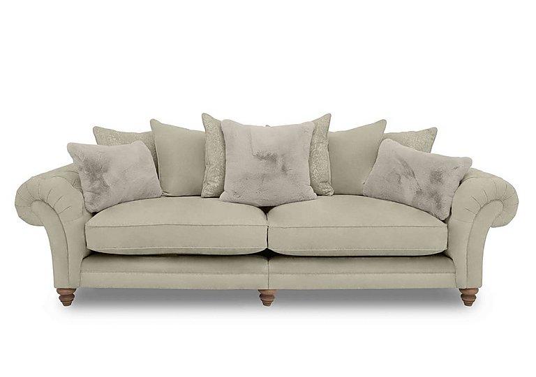 Boutique Collection - Blenheim Grand Split Frame Scatter Back Sofa - Marlborough Wicker Mink with Oak Feet