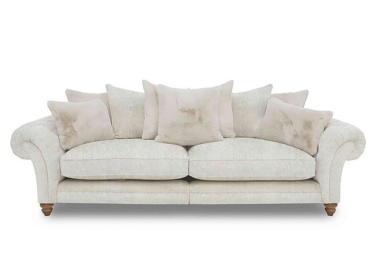 Boutique Collection - Blenheim Grand Split Frame Scatter Back Sofa - Savoy Ivory with Oak Feet