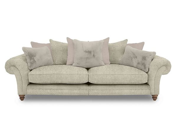 Boutique Collection  Blenheim Grand Split Frame Scatter Back Sofa  Savoy Mink with Walnut Feet | Bed Sava