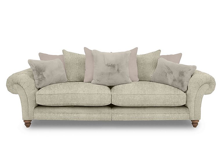 Boutique Collection - Blenheim Grand Split Frame Scatter Back Sofa - Savoy Mink with Walnut Feet
