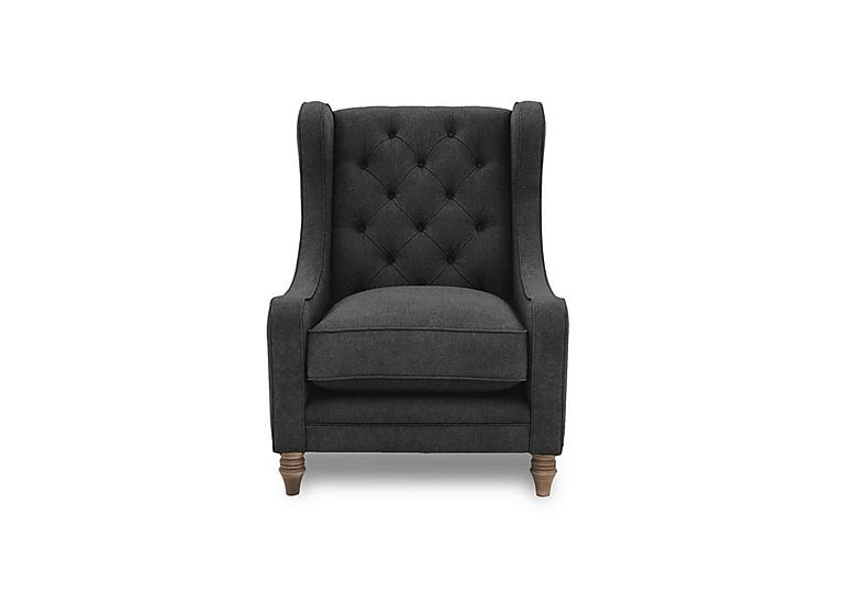 Boutique Collection - Blenheim Wing Chair - Darwin Raven with Oak Feet