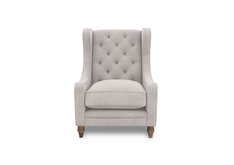 Boutique Collection - Blenheim Wing Chair - Darwin Silver with Oak Feet