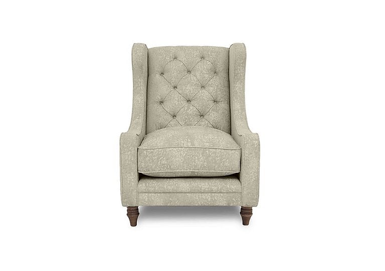 Boutique Collection - Blenheim Wing Chair - Savoy Mink with Walnut Feet