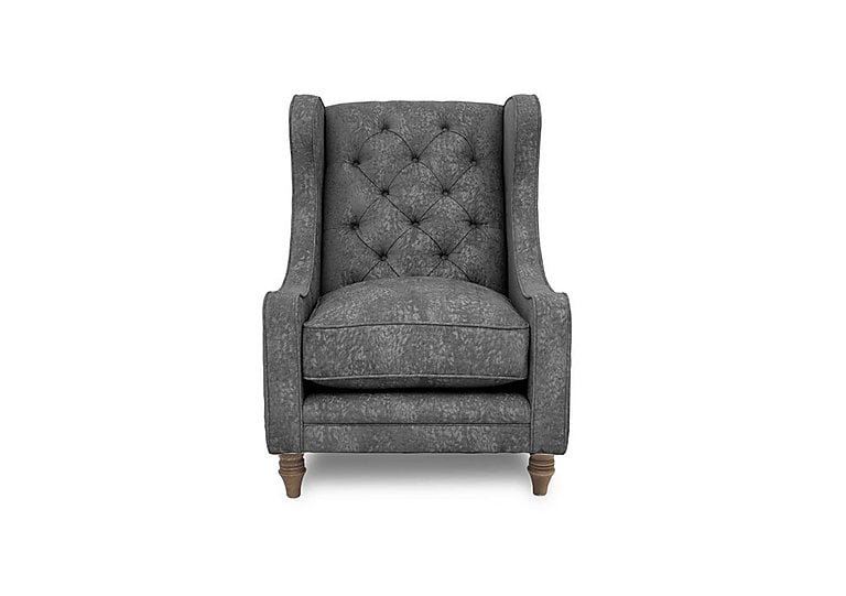 Boutique Collection - Blenheim Wing Chair - Savoy Raven with Oak Feet