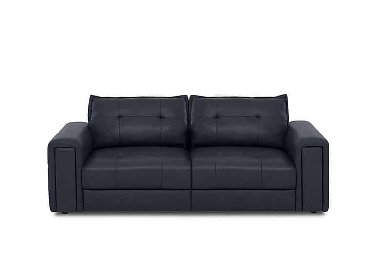Boutique Goliath 3 Seater Leather Sofa with Storage Drawers - Peacock