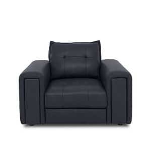 Boutique Goliath Leather Chair  Navy | Bed Sava