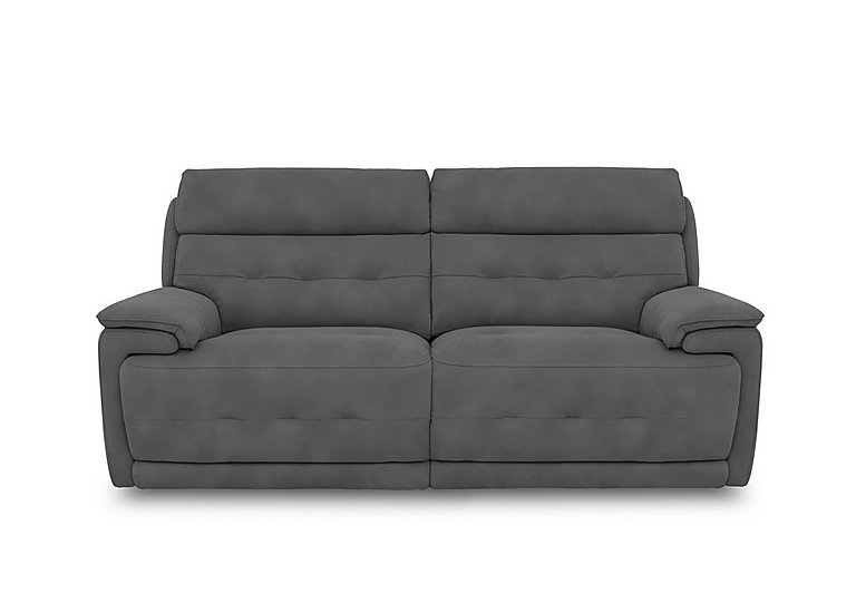 Brescia Fabric 3 Seater Power Recliner Sofa with Power Headrests - Graphite