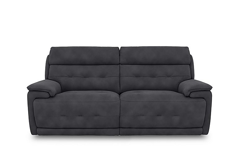 Brescia Fabric 3 Seater Power Recliner Sofa with Power Headrests - Charcoal