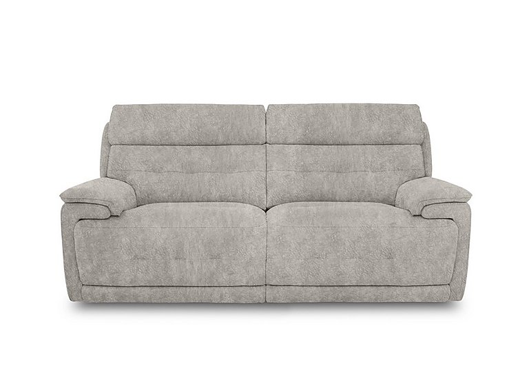 Brescia Fabric 3 Seater Power Recliner Sofa with Power Headrests - Grey