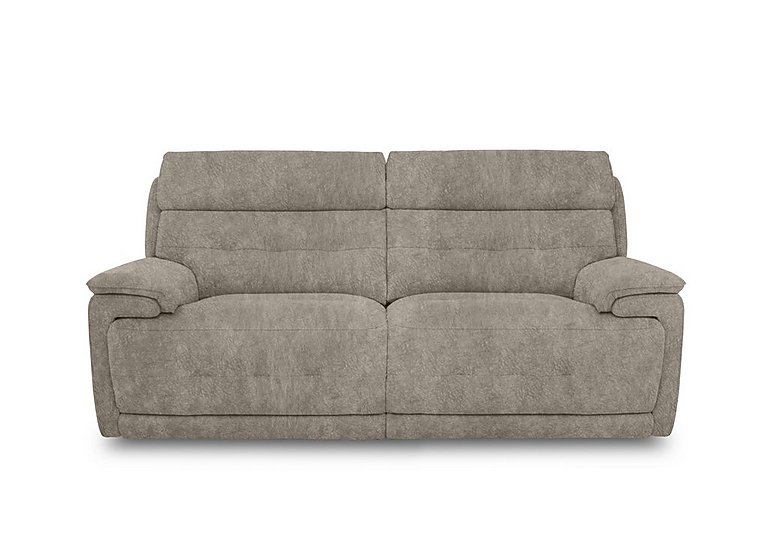 Brescia Fabric 3 Seater Power Recliner Sofa with Power Headrests - Mink