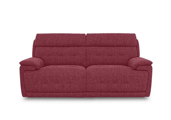 Brescia Fabric 3 Seater Power Recliner Sofa with Power Headrests  Red | Bed Sava