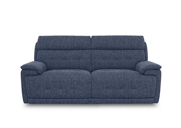 Brescia Fabric 3 Seater Power Recliner Sofa with Power Headrests  R38 Blue | Bed Sava