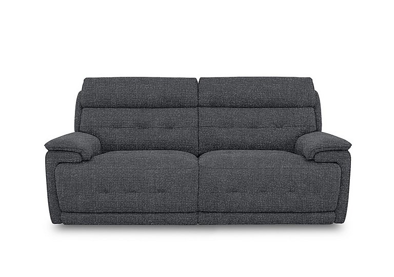 Brescia Fabric 3 Seater Power Recliner Sofa with Power Headrests - Gun Metal