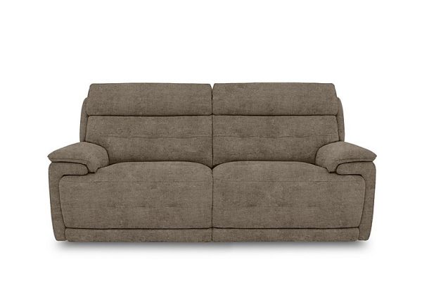 Brescia Fabric 3 Seater Power Recliner Sofa with Power Headrests  R120 Light Khaki | Bed Sava