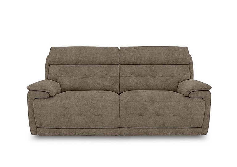 Brescia Fabric 3 Seater Power Recliner Sofa with Power Headrests - R120 Light Khaki