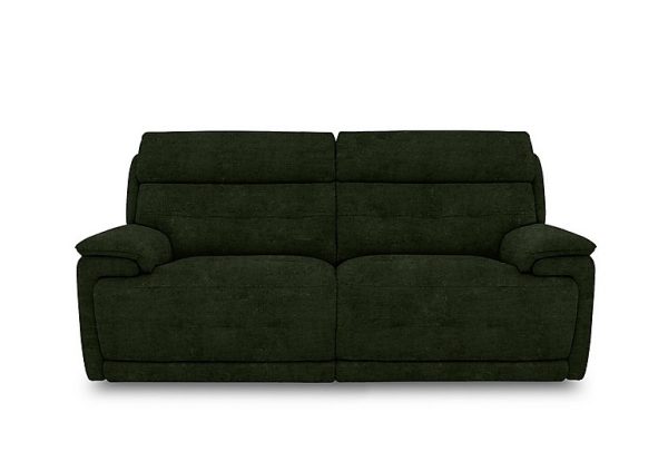 Brescia Fabric 3 Seater Power Recliner Sofa with Power Headrests  Olive Green | Bed Sava
