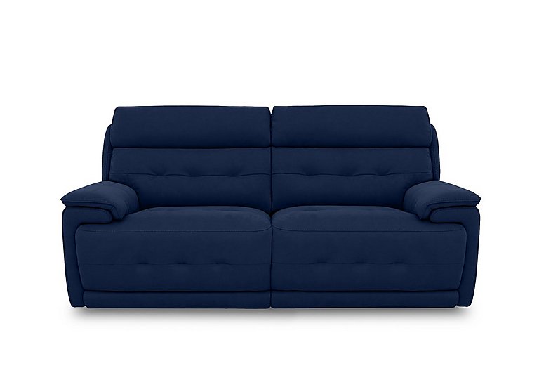 Brescia Fabric 3 Seater Power Recliner Sofa with Power Headrests - Navy