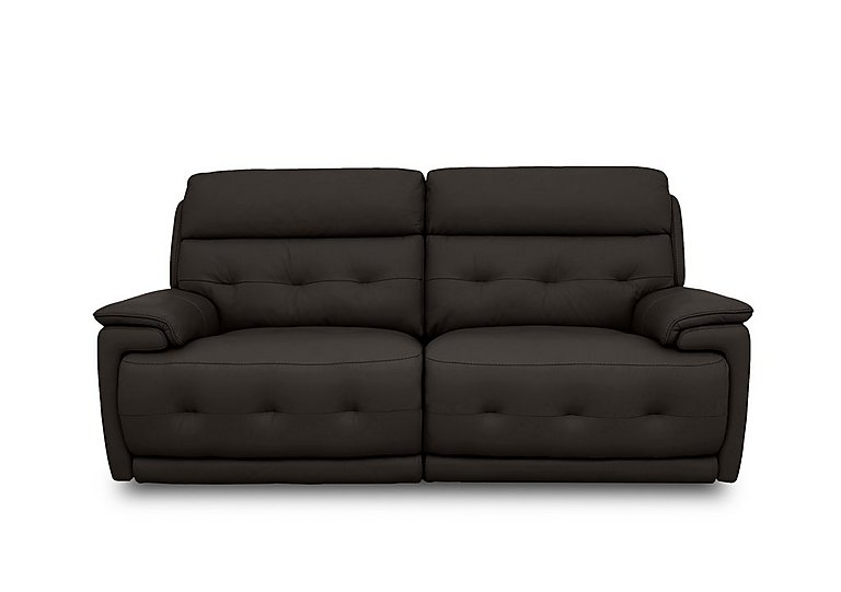 Brescia BV Leather 3 Seater Sofa with Power Recliner - Dark Chocolate