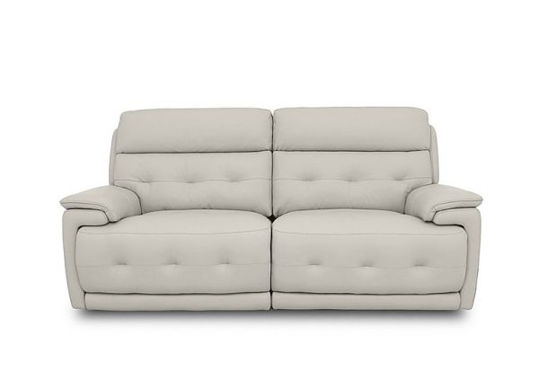 Brescia BV Leather 3 Seater Sofa  Frost | Bed Sava