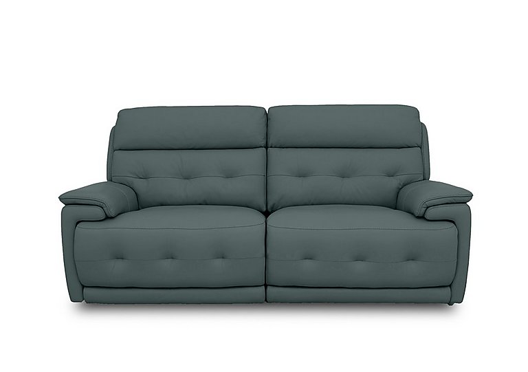 Brescia NC Leather 3 Seater Sofa - NC Lake Green