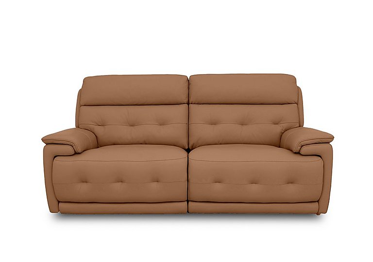 Brescia NC Leather 3 Seater Sofa - Pecan Brown
