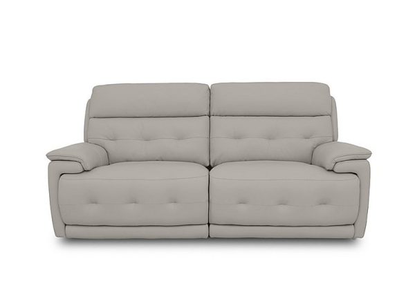 Brescia NC Leather 3 Seater Sofa with Power Recliner  Feather | Bed Sava