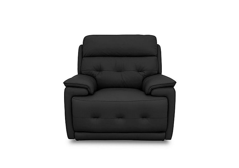 Brescia BV Leather Chair with Power Recliner - Classic Black