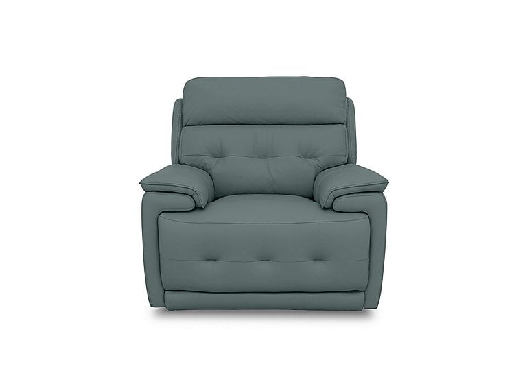 Brescia BV Leather Chair with Power Recliner - BV Lake Green