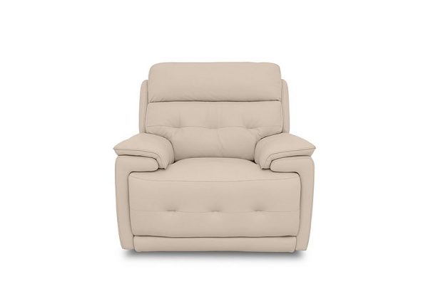 Brescia BV Leather Chair with Power Recliner  BV Pebble | Bed Sava