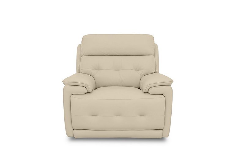 Brescia NC Leather Chair with Power Recliner - NC Bisque