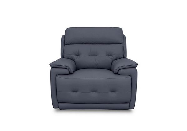 Brescia NC Leather Chair with Power Recliner  NC Ocean Blue | Bed Sava