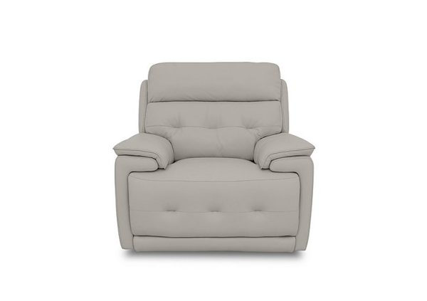 Brescia NC Leather Chair with Power Recliner  Feather | Bed Sava