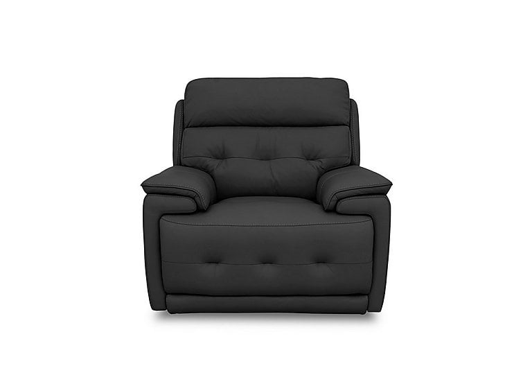 Brescia Leather Chair with Power Recliner - Black