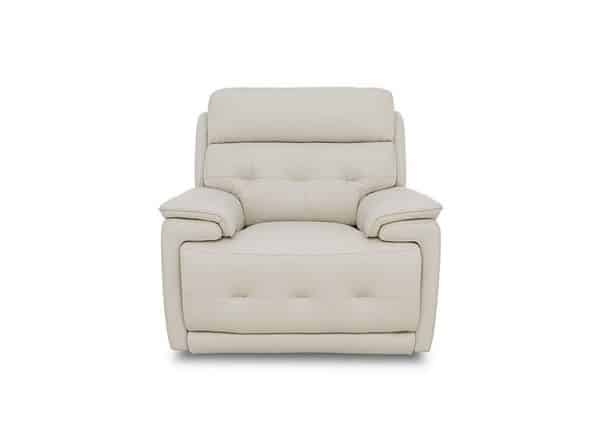 World of Leather  Brescia Leather Chair  Frost | Bed Sava