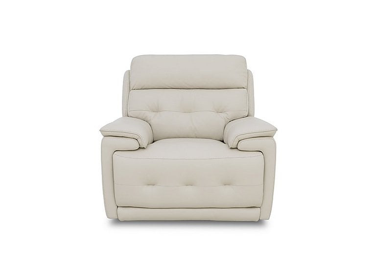 Brescia Leather Chair with Power Recliner - Frost