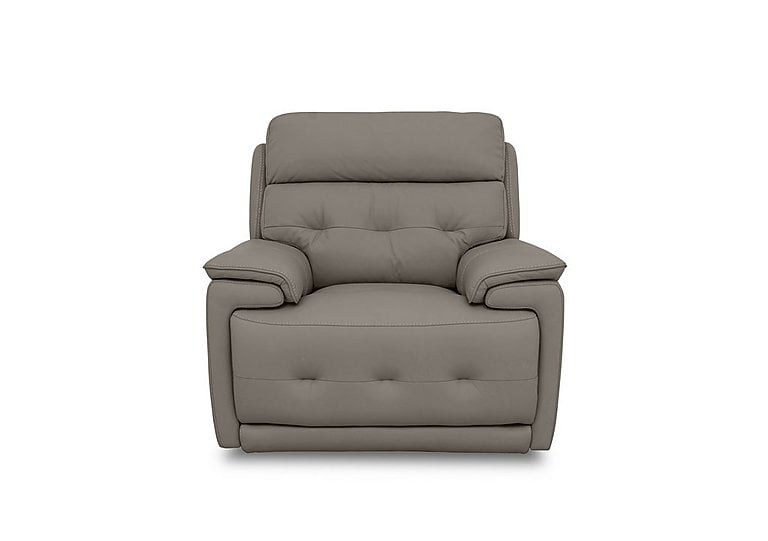 Brescia Leather Chair with Power Recliner - Elephant