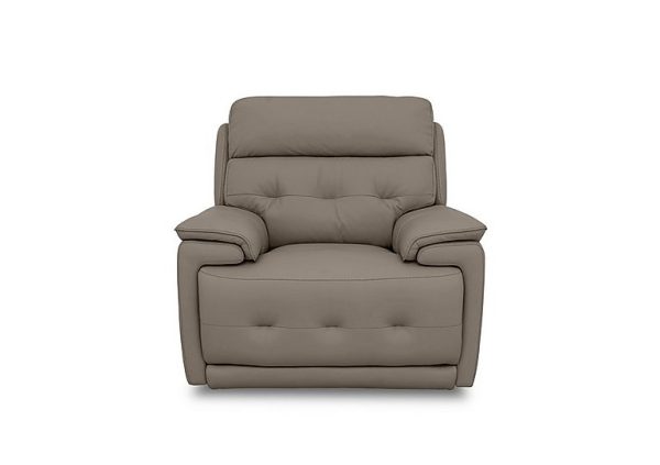 World of Leather  Brescia Leather Chair  Bark | Bed Sava