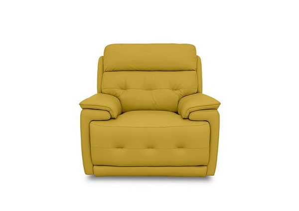 Brescia Leather Chair  Yellow | Bed Sava