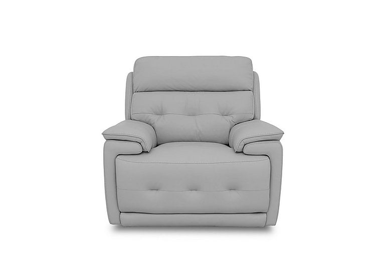 Brescia Leather Chair - Light Grey