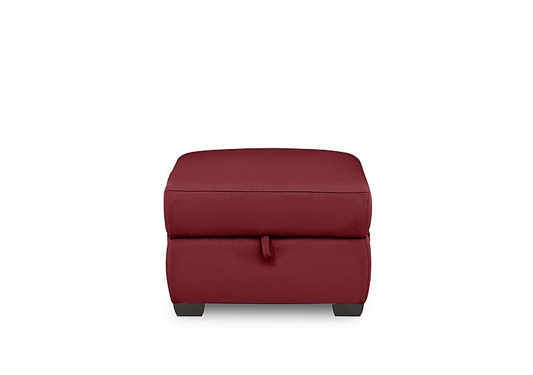 Brescia BV Leather Storage Footstool - Pure Red